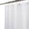 Elle Décor White Jacquard Solid Weave Shower Curtain